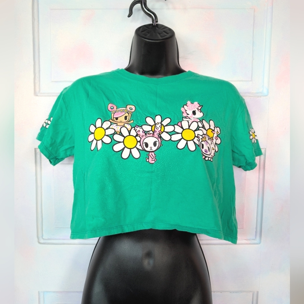 Tokidoki green crop top Size Small